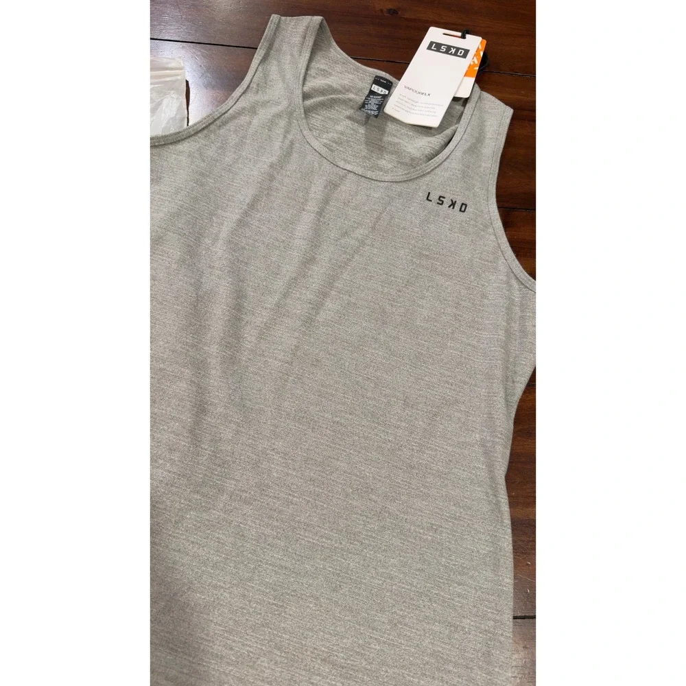 LSKD Perform Vapourflx Tank Top Light Grey Marl  Women's Size Medium NWT NEW